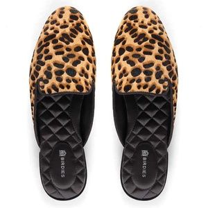 BIRDIES The Phoebe Cheetah Calf Hair Slide